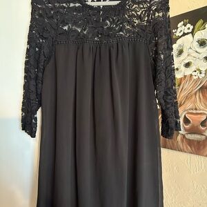 Elegant Black Lace Dress